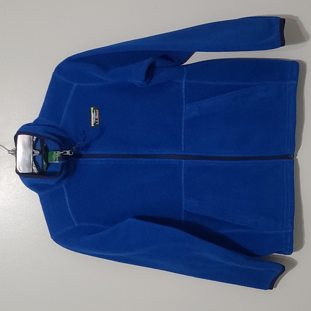 LL Bean Blue Fleece Jacket Large 14/16 Unisex